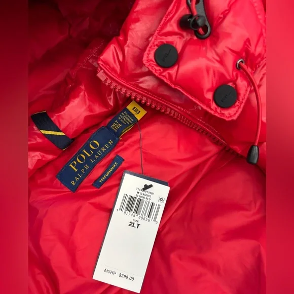 Polo Ralph Lauren 🔥 RL 2000 Red Gorham Glossed Down Quillted Puffer Jacket Coat - Picture 5 of 15